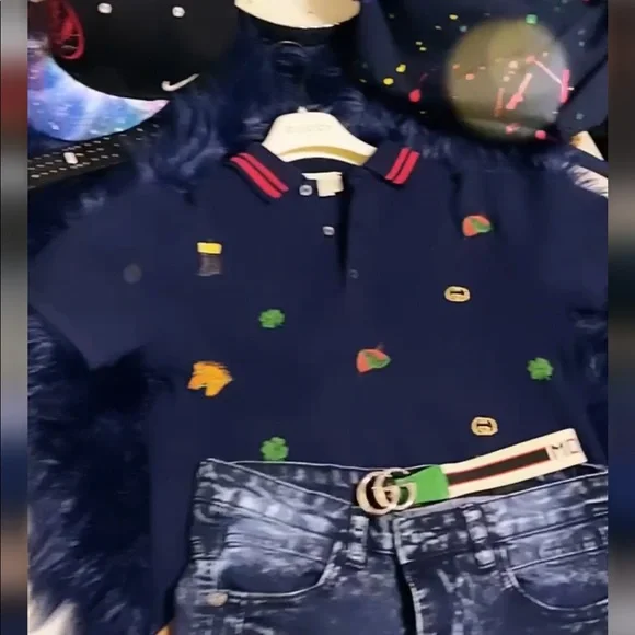 One Gucci, 1 polo Gucci Geometric G Cotton Piquet Polo Shirt  main image 4